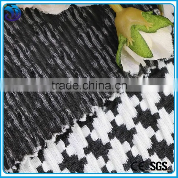 Classcial Design White and Black Houndstooth Formal Jacquard Fabric for Garment photo-3