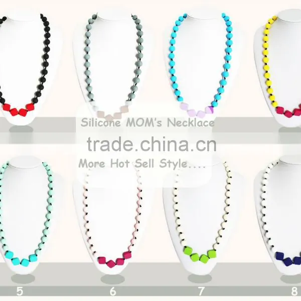 BPA Free Silicone Baby Chewable Baltic Amber Teething Necklace photo-4