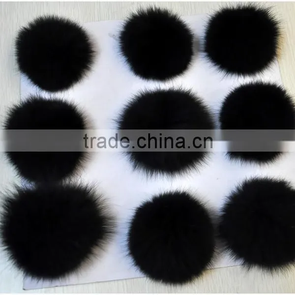 China Factory Price Fox Fur Ball Keychain / Fluffy Fox Fur Pompon Quality Choice photo-4