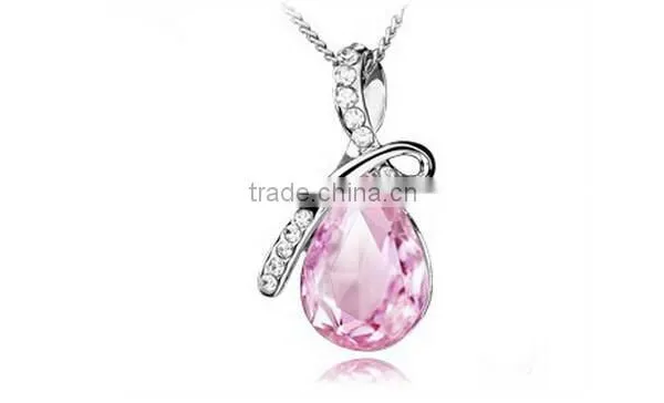 Women Jewelry Necklace Fashion Crystal Pendant Alloy Ailver Bracelet Chain photo-4