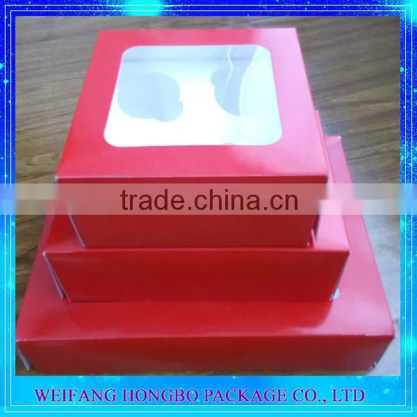 Factory Supplier Low Price Red White Cake Paper Box With ISO photo-2