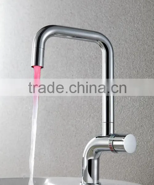 HM-U011 Factory Supply Ornate Basin Faucet With LED Light,,kitchen Waterfall Faucet