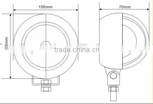1x20W LED Work Light Round 1600LM 10-30V DC Portable Led Driving Light photo-3