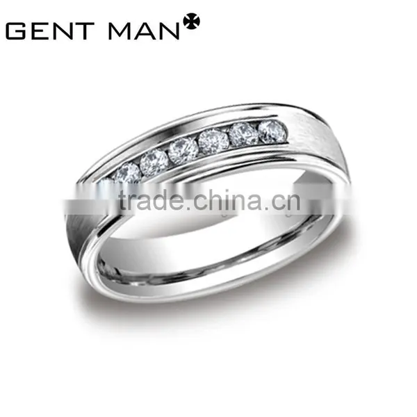 Popular CZ Rings 316L Stainless Steel Engagement Ring Titanium Trendy Ring photo-2