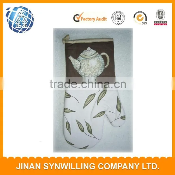 Promotional Gifts Printing Oven Mitts Home Kitchen Baking Gloves Cotton White photo-5