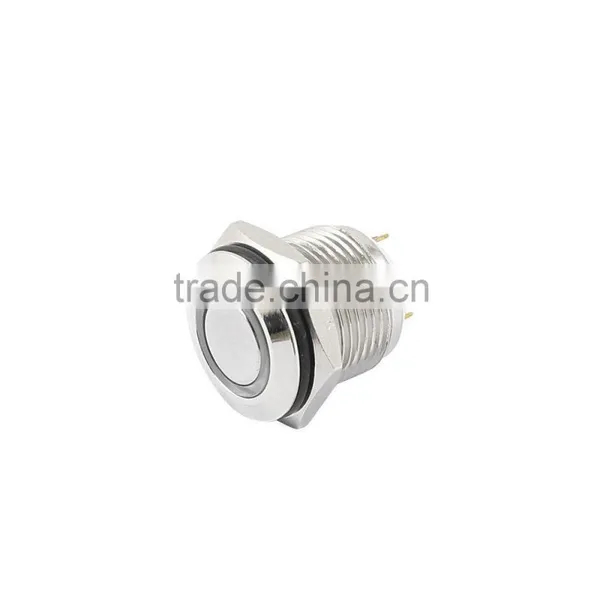 250V 16mm LED Lighted Ring Illuminated Momentary Push Button Switch Flat Head For Car Truck Boat Waterproof IP65 photo-4