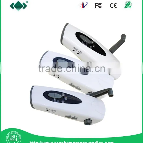 hand-winding charge radio flashlight & crank LED flashlight & USB charger