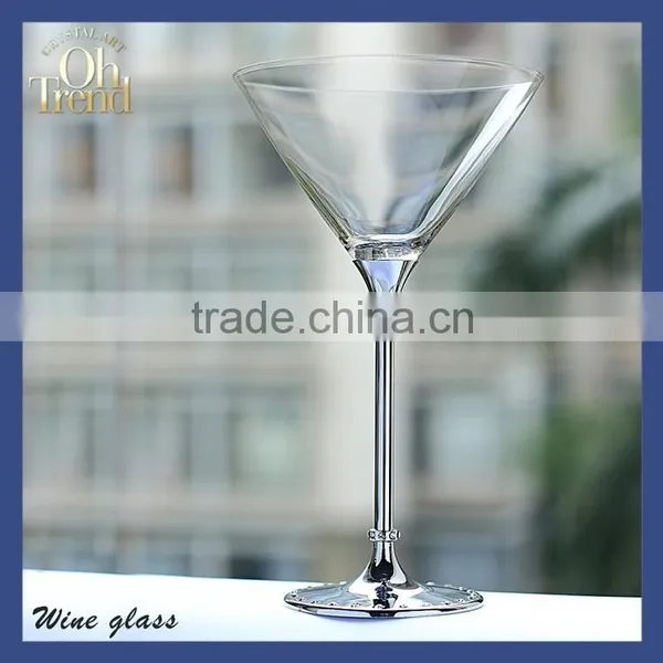 Delicate High Base Metal Handmade Whiskey Glass Cup Wendding photo-3