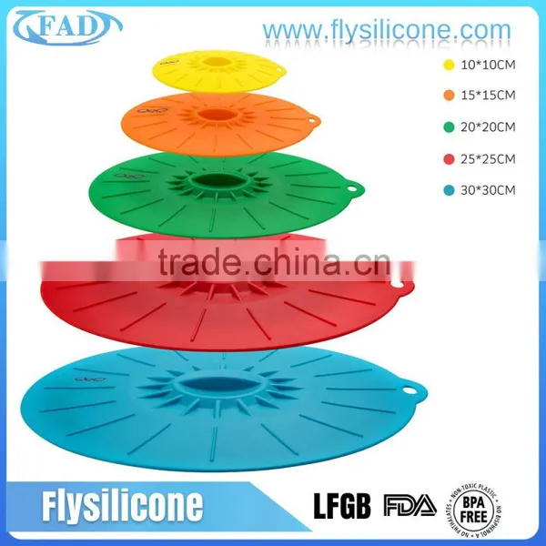 Silicone Cookware Parts Universal Pan Pot Suction Lid Food Covers Pan Lids