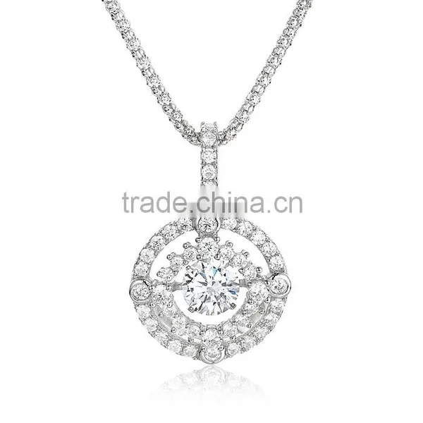 Flsah Christmas Gift Bling Summner Dancing Stone Pendant Necklace Jewelry SPG924W photo-4