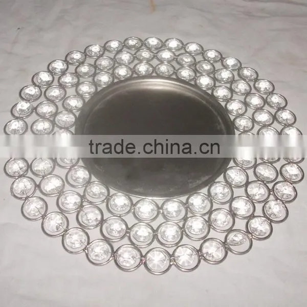 Crystal Charger Plate, Wedding Charger Plate