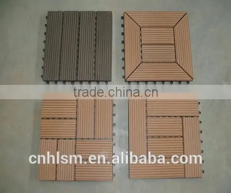 Outdoor Interlocking Easy Install WPC DIY Tiles 310*310mm photo-2