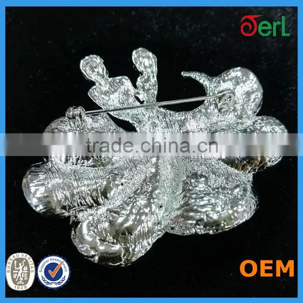 Fashion Clear Rhinestone Lover Brooch For Wedding Invitation photo-5