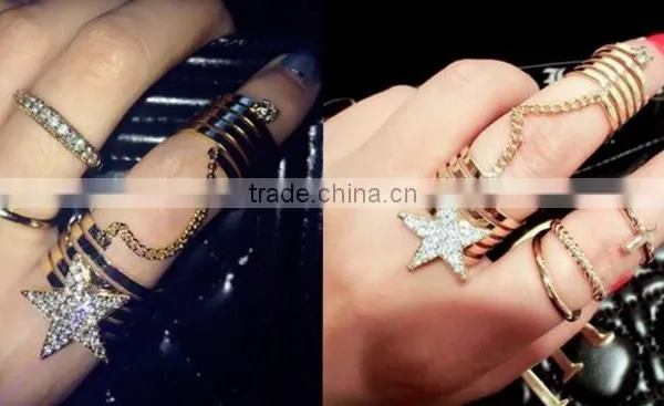 Stone Jewelry Rings Five-pointed Star Sex Ring photo-6