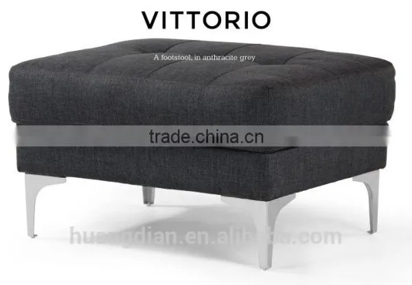 Metal Feet Living Room Sofa Furniture Fabric Ottoman