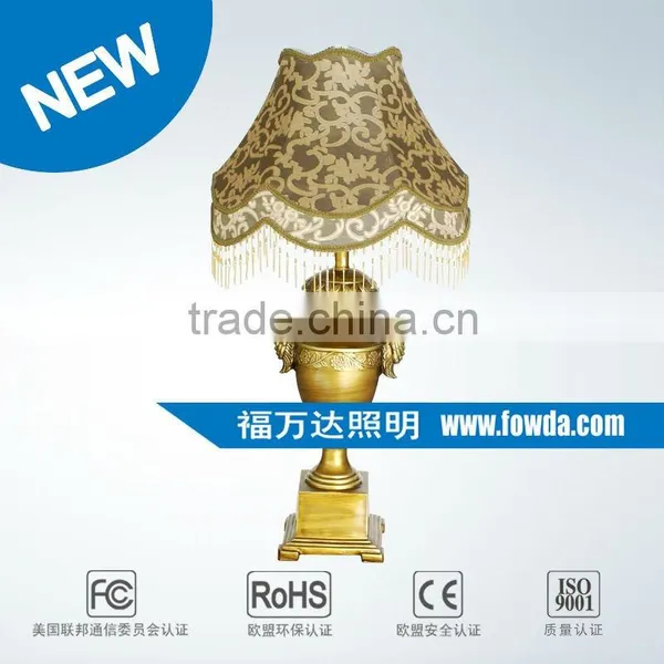 FOWDA European Style Fabric Desk Lamp