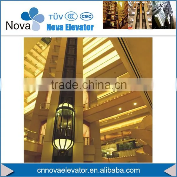 Panoramic Elevator With Gearless Traction Machine