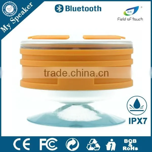 My Speaker F013 White/orange Color 5W LED Shockproof Shower Speaker Floating in the Water photo-5