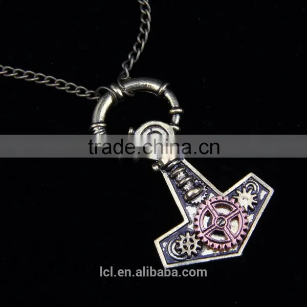 New Arrival Pop Steampunk Anchor Chain Statement Necklace With Gear Wheel 2015 Yiwu Fashion Jewelry Hot Sale photo-5