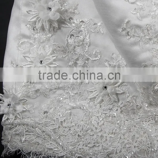 RSW876 Removable Tulle Overskirt Wedding Dresses 2015 China For Fat Woman In Dubai With Detachable Train photo-6