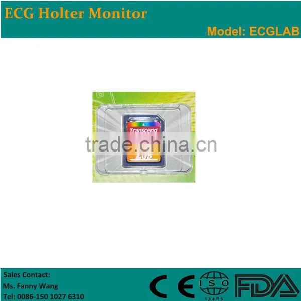 Hot Sale!!!CE Approved Advanced 3 Channel Mini 24/72/168-hour LCD ECG Holter Recorder System With Premier Holter Software-ECGLAB photo-6