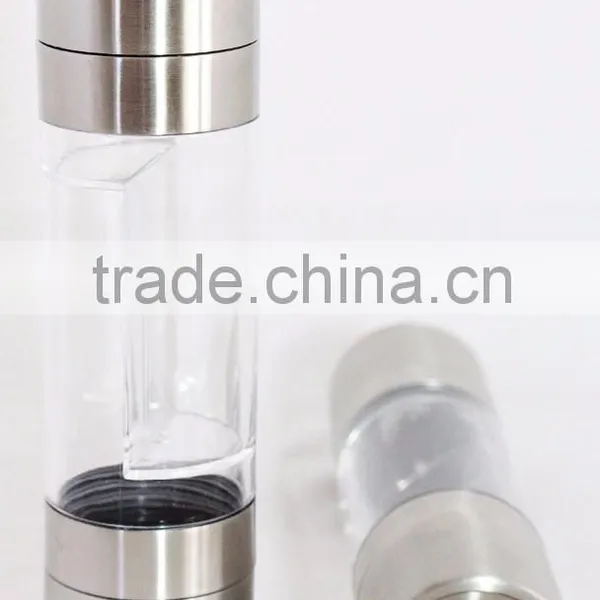 Adjustable Ceramic Grinding Mechanism Stainless Steel Salt and Pepper Grinder Set 2 in 1 Salt and Pepper Mill Set photo-2