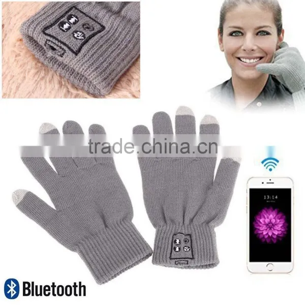 Unisex Warm Glove Wireless Music Bluetooth Smart Touch Screen Glove Headset Speaker Mic IGlove for Iphone 6s for GALAXY S7