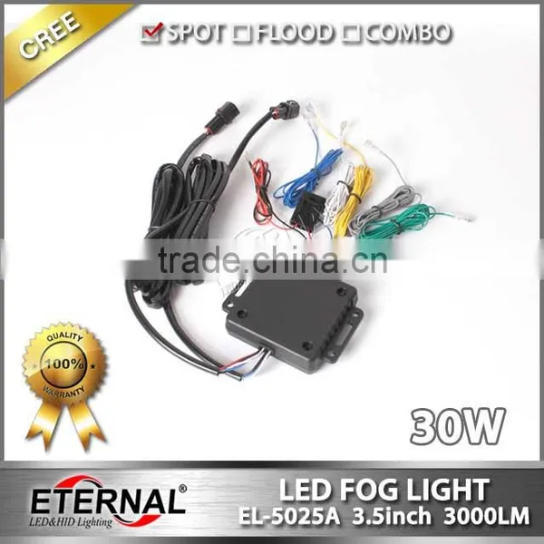 3.5in 30W Jeep Wrangler Rubicon Universal Led Fog Light 4x4 Offroad Truck Trailer Vehicles Work Led Driving Lamp photo-4