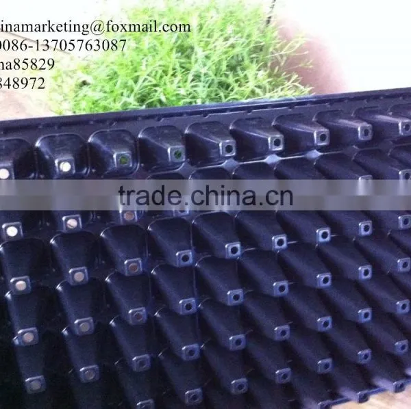 Custom High Quality Black Shining 98 Cell Plastic Nursery Pots Seed Trays for Flower Propagation photo-4