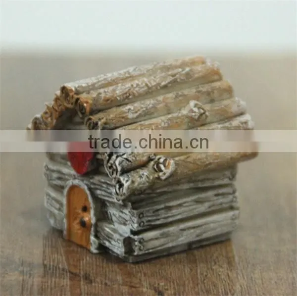 Wholesale Zakka Micro Landscape Accessories Small Wooden House 3 Color photo-2