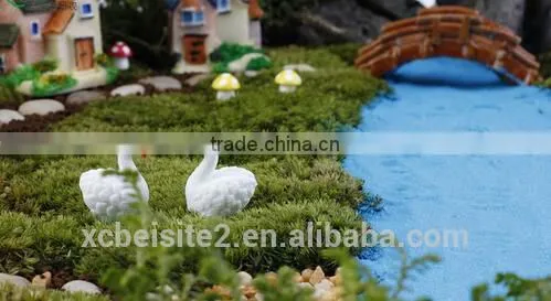 Cy309 Artificial Three-dimensional Whale DIY Resin Swan Crafts Garden Moss Micro View Decorations photo-6