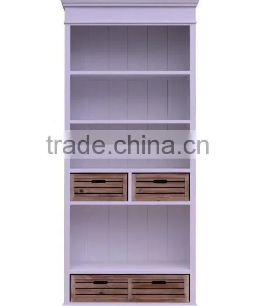 Modern Tall Open Shelf Bookcase, Simple Wooden Bookshelf photo-2