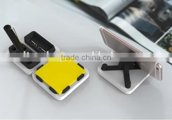 Creative Desktop Storage Three-piece Simple Desk Tool Case Memo Paper Box/phone Dock/pencil Vase photo-3