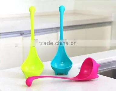 Wholesale Stock Colorful Plastic Stand Soup Spoon photo-6