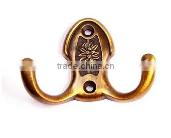 Solid Brass Shiny Polish Double Hanger Hook photo-2