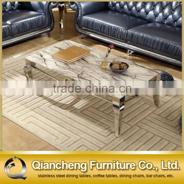 New Model Marble Top Coffee Table Set photo-2