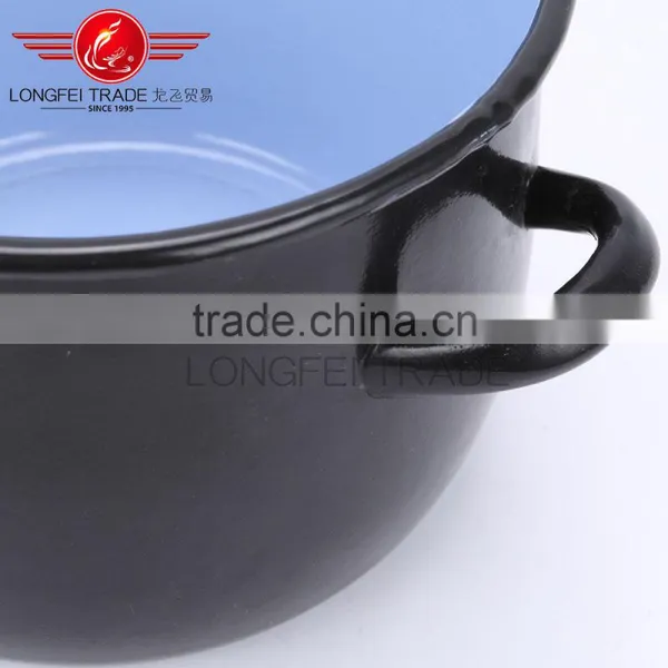Black 3pcs Enamel Camping Pot Set /enamel Hot Pot Sets Wholesale photo-5