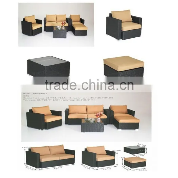 Outdoor Rattan Wicker Garden Sofa Set photo-6