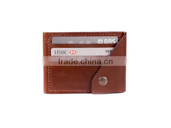 Custom Black Full Grain Rfid Business Card Holder Genuine Leather Credit Card Holder photo-5
