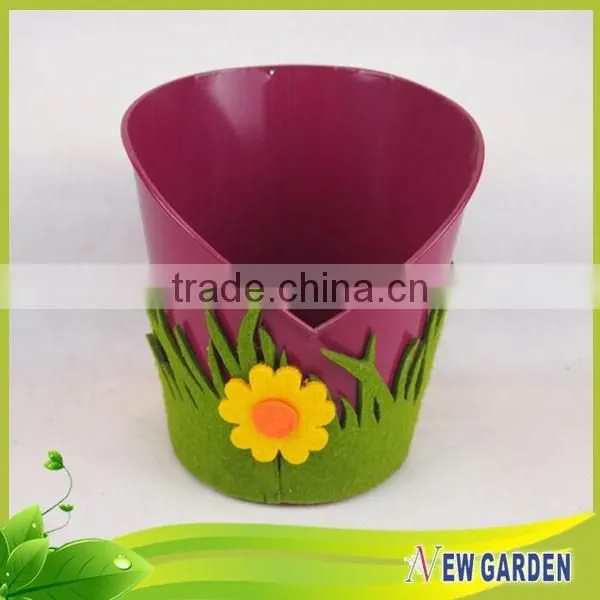 Flannelette Decorative New Colored Metal Watering Can Flower Pot photo-6