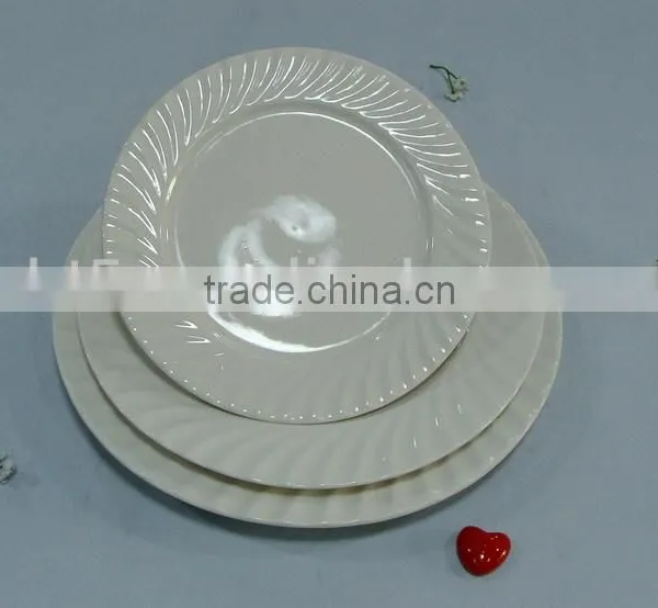 Microwave Oven Round Glazed Ceramic Plate photo-2