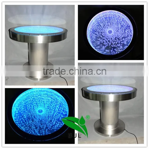 Beautiful Battery Driver Round Bar Table ,Fantastic LED Light and Water Bubble Moving Table photo-5