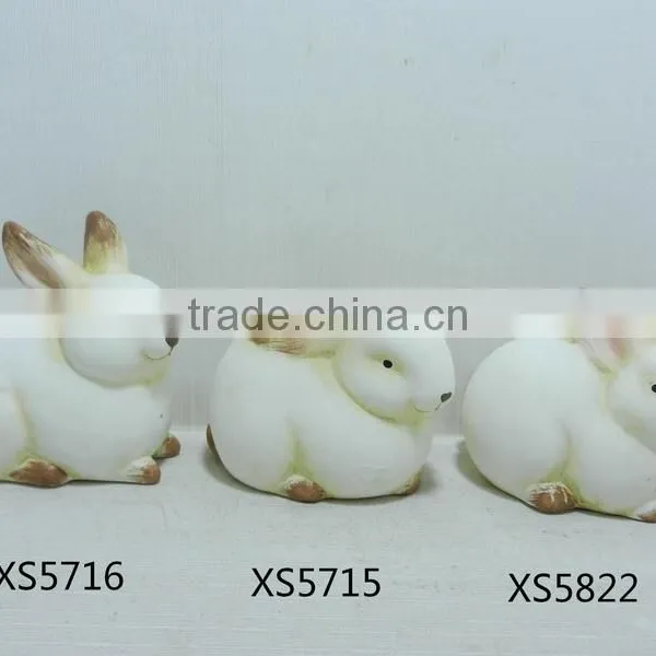 Ceramic Easter Rabbit Figurines photo-3