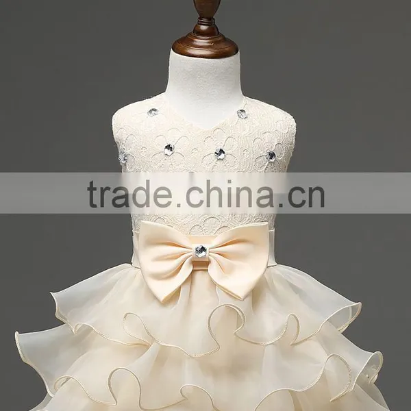 Party Girls Dress for Wedding Holiday Children Clothes Kid Baby Dresses for Girls Lace Tulle Diamond Design Prom Dress for Child photo-4
