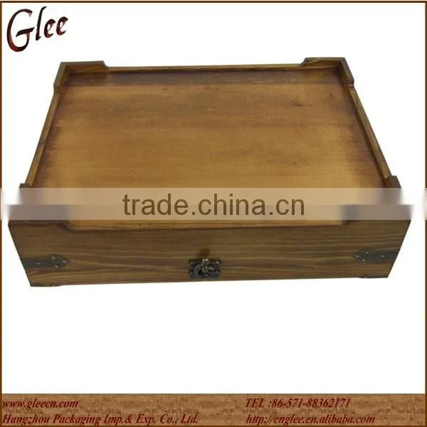 Antique Empty Wooden Coffee Box Gift Boxes photo-3
