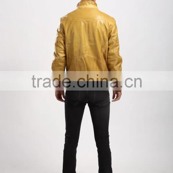 2015 New Style Motorcycle Leather Jacket Men Wholesale photo-6