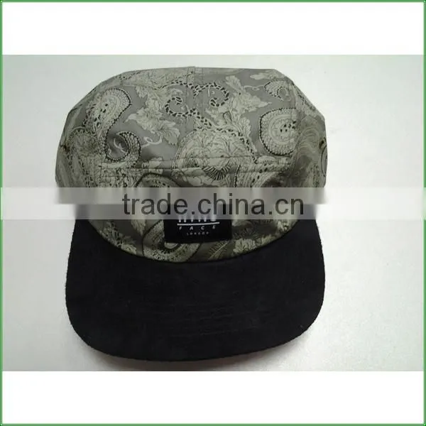 2015 Fashin Nwe Produce Floral 5 Panel Hats / Cap With Leather Patch photo-3