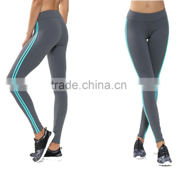 Nylon Spandex Women Fit Leggings With Piping photo-2