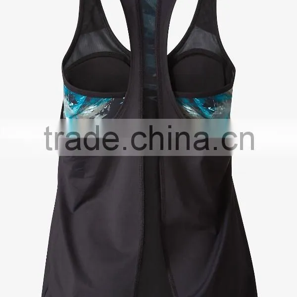 2016 Cool Watery Print Sport Tank Top Activewear Sport Bra HST8023 photo-2