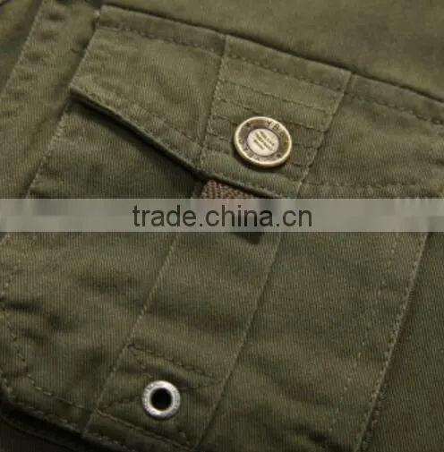 Fashion Mens Zip up no Collar Fishing Vest photo-4
